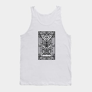 The Owl Lines (Black) Tank Top